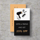 Carte De Réduction Référez Ami Rabais Coiffeur salon de beauté