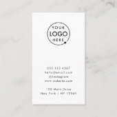 Carte De Réduction Remerciements | Logo d'entreprise Blanc moderne (Dos)