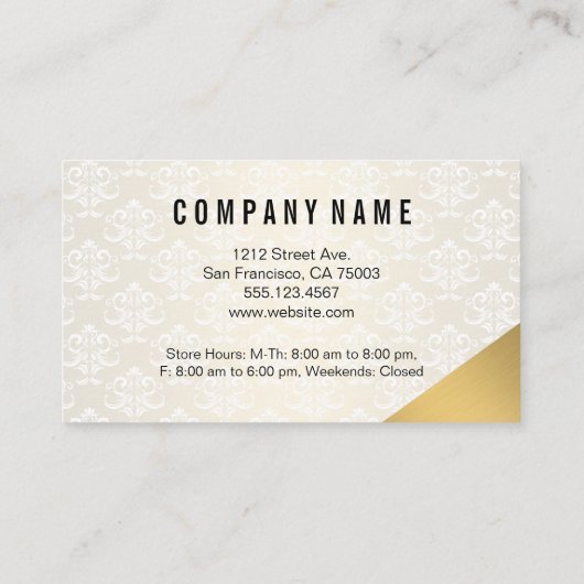 Carte De Réduction Remise Gold Corner | Code QR (Dos)