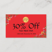 Carte De Réduction Restaurant moderne fleur sauvage Qr Code Menu et (Devant)