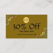 Carte De Réduction Restaurant moderne fleur sauvage Qr Code Menu et (Devant)