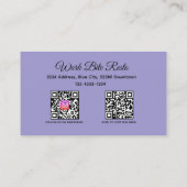 Carte De Réduction Restaurant moderne violet Qr Code Menu et (Dos)