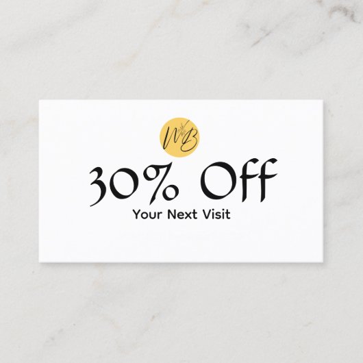 Carte De Réduction Restaurant noir et blanc Qr Code Menu et (Devant)