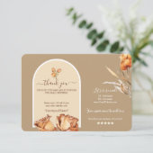 Carte de réduction Retro Arch Flower Business Merc (Debout devant)