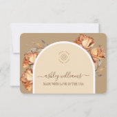 Carte de réduction Retro Arch Flower Business Merc (Dos)