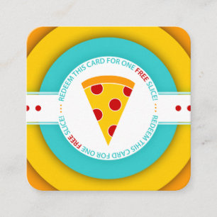 Carte De Réduction rétro bon LIBRE de TRANCHE de PIZZA