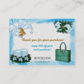 Carte De Réduction Retro Holiday Blues ABONDANCE / CADEAU pour les en (Dos)