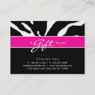 Carte De Réduction Rose animal de 232 de salon de chèque-cadeau