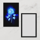 Carte De Réduction Rose bleu brûlant (Devant / Derrière)