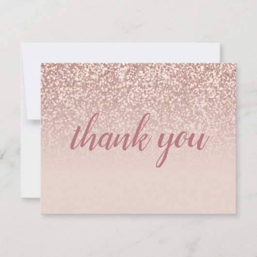 Carte de réduction rose Gold Parties scintillant B (Devant)