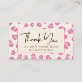 Carte de réduction rose Merci (Devant)