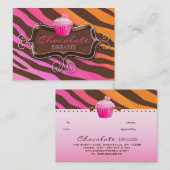 Carte De Réduction Rose Org de petit gâteau de chocolat de (Devant / Derrière)