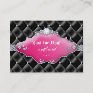 Carte De Réduction Rose tufté de satin de certificat-prime de bijoux