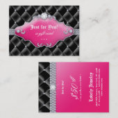 Carte De Réduction Rose tufté de satin de certificat-prime de bijoux (Devant / Derrière)