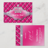 Carte De Réduction Rose tufté de satin de certificat-prime de bijoux (Devant / Derrière)