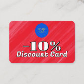 Carte de réduction rouge frappante (Devant)