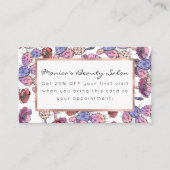 Carte De Réduction Russe lavande rose aquarelle cactus floral (Devant)