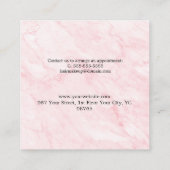 Carte De Réduction Salon de beauté Pink Marble (Dos)