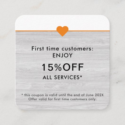Carte De Réduction Salon de beauté simple et élégant (Devant)