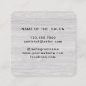 Carte De Réduction Salon de beauté simple et élégant (Dos)