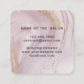 Carte De Réduction Salon de beauté simple et élégant (Dos)