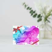 Carte De Réduction Salon de coiffure moderne d'aquarelle du (Debout devant)