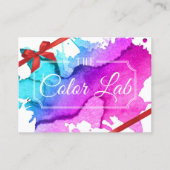 Carte De Réduction Salon de coiffure moderne d'aquarelle du (Devant)