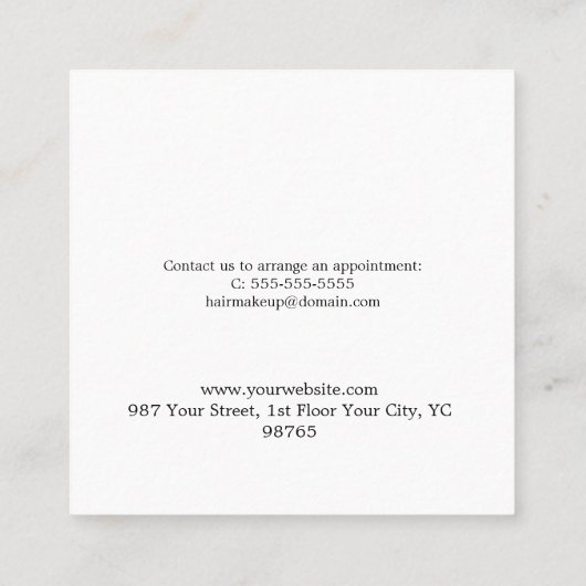 Carte De Réduction Salon de feuillage vert aquarelle (Dos)