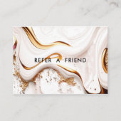 Carte De Réduction Salon de marbre doré Parties scintillant moderne (Devant)