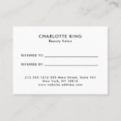 Carte De Réduction Salon de Parties scintillant moderne de Rosegold (Dos)