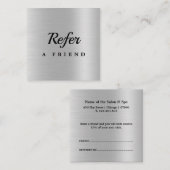 Carte De Réduction Salon de Parties scintillant Silver de luxe (Devant / Derrière)