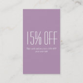 Carte De Réduction salon élégant de manucure à ongles (Dos)