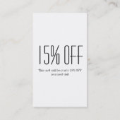 Carte De Réduction salon élégant de manucure à ongles (Dos)