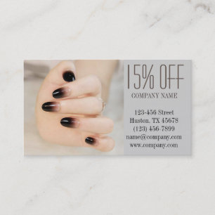 Carte De Réduction salon élégant de manucure à ongles