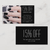 Carte De Réduction salon élégant de manucure à ongles (Devant / Derrière)