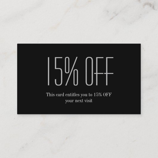 Carte De Réduction salon élégant de manucure à ongles (Dos)