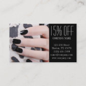 Carte De Réduction salon élégant de manucure à ongles (Devant)