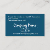 Carte de réduction Salon et Affaires (Dos)