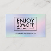 Carte De Réduction Salon moderne Pastel Gradient Bold (Devant)