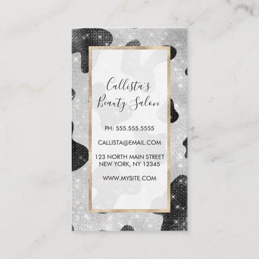 Carte De Réduction Séquins de Parties scintillant brillant noir brill (Dos)