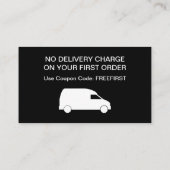 Carte De Réduction Service de livraison de nourriture (Dos)