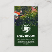 Carte De Réduction Service d'entretien des jardins Profitez de 10% de (Devant)