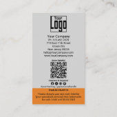 Carte De Réduction Service Image Orange Accents $XX Off (Dos)