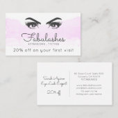 Carte De Réduction Services de cache de maquillage de nuage rose (Devant / Derrière)