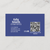 Carte De Réduction Services de nettoyage Pois modernes classiques (Dos)