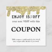 Carte De Réduction Signature holographique moderne Glam Parties scint (Devant)