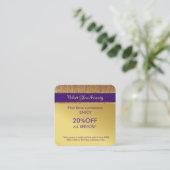 Carte De Réduction Signature holographique Script Parties scintillant (Debout devant)