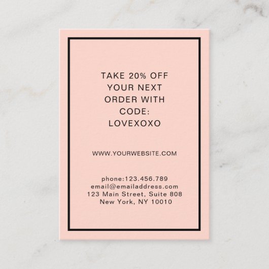 Carte de réduction simple et moderne (Devant)