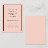 Carte de réduction simple et moderne (Devant / Derrière)