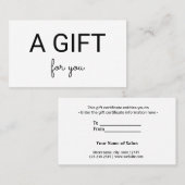 Carte De Réduction simple minimum ajouter votre nom adresse texte log (Devant / Derrière)